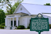 Tamworth, NH - Barnstormers Playhouse and Historical Marker